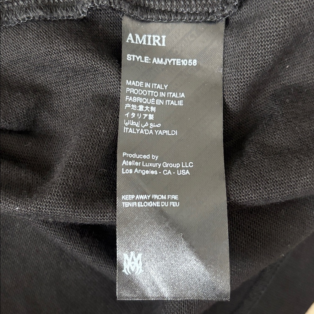 AMIRI Black Shirt with Light Blue Logo - Picture 9 of 10